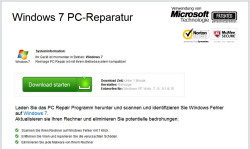 Angebliche Windows 7 PC-Reparatur. Angebliche Windows 7 PC-Reparatur.